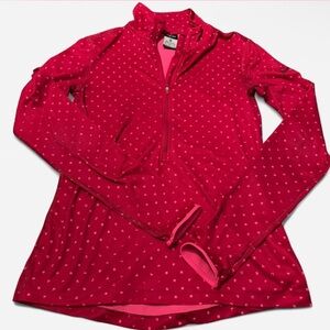Nike Red and Pink Dr-Fit Quarter-Zip Pullover